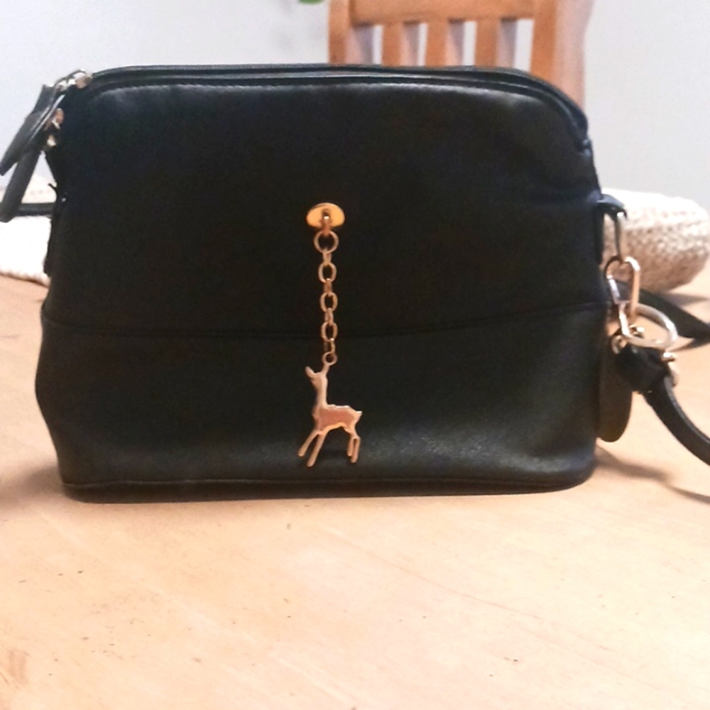 Black shein mini cross body purse